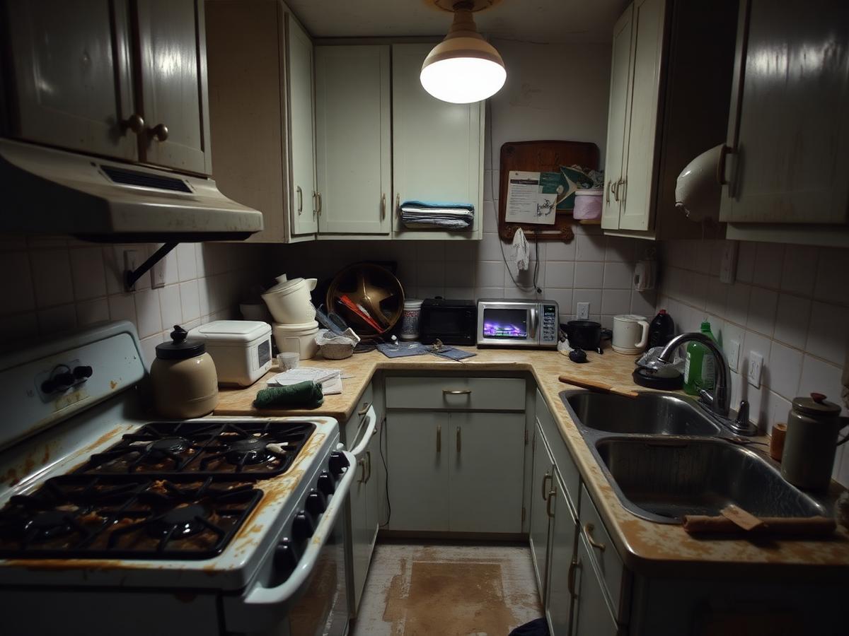 Kitchen deep clean before cleaning